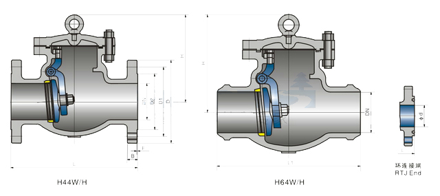Arimori有森H42H/H62H旋启式止回阀结构图